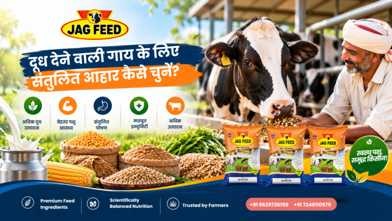दूध देने वाली गाय के लिए संतुलित आहार कैसे चुनें? | JAG FEED